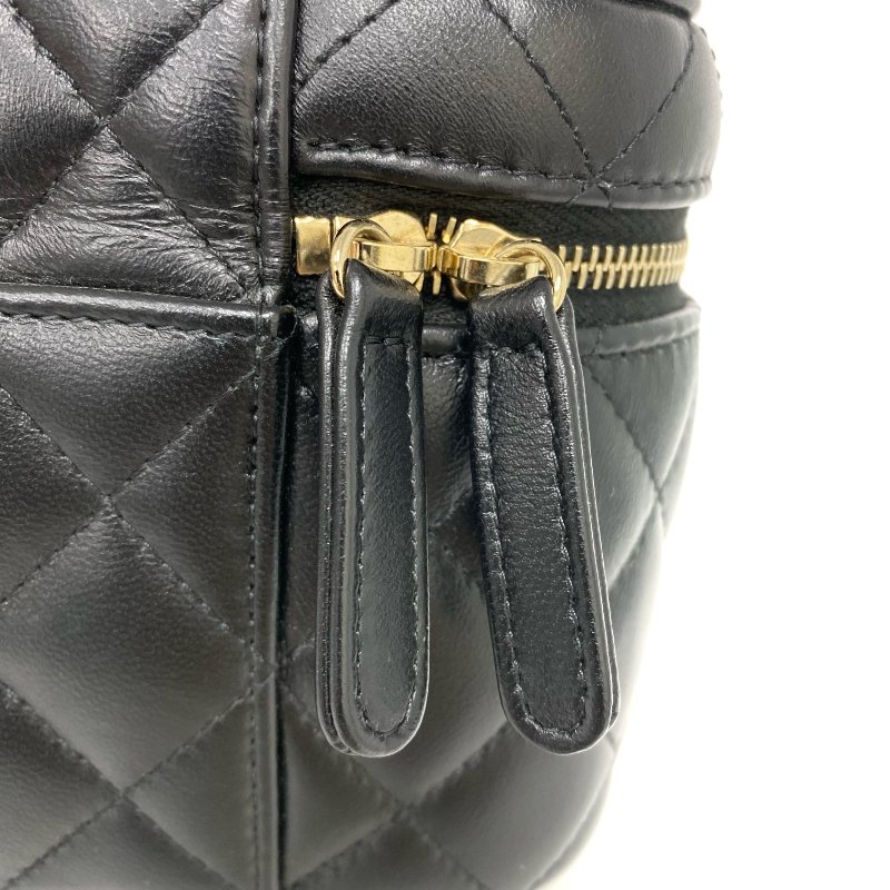 △ Chanel 香奈兒 Black Lambskin Gold Tone Metal Chain 2Way Vanity Case AS3171 黑色小羊皮金色金屬鏈條兩用化妝箱 AS3171 -257024982-7