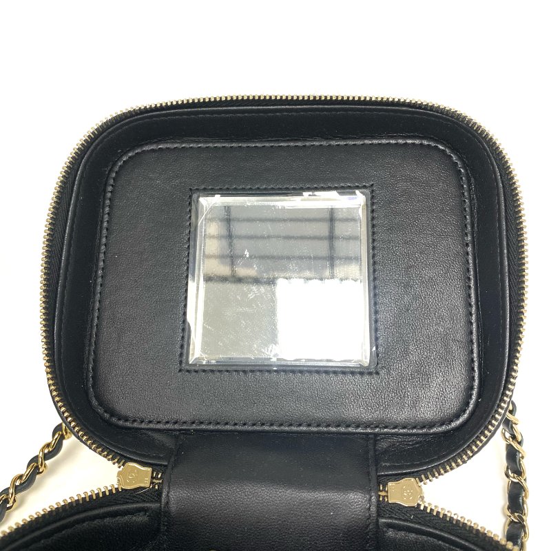 △ Chanel 香奈兒 Black Lambskin Gold Tone Metal Chain 2Way Vanity Case AS3171 黑色小羊皮金色金屬鏈條兩用化妝箱 AS3171 -257024982-17