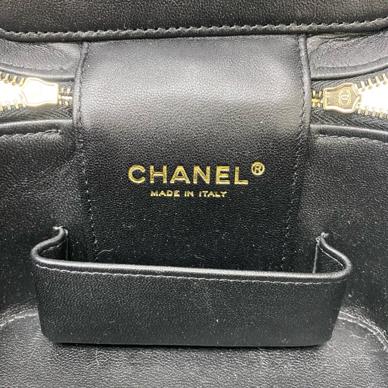△ Chanel 香奈兒 Black Lambskin Gold Tone Metal Chain 2Way Vanity Case AS3171 黑色小羊皮金色金屬鏈條兩用化妝箱 AS3171 -257024982-18