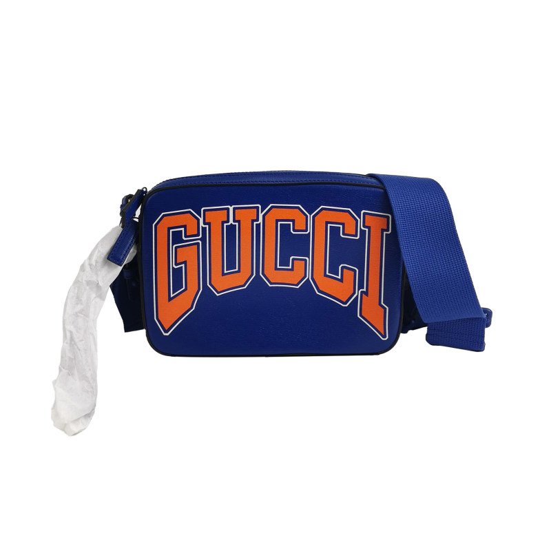 Gucci中國新年系列牛皮拼色字母logo單肩包-0