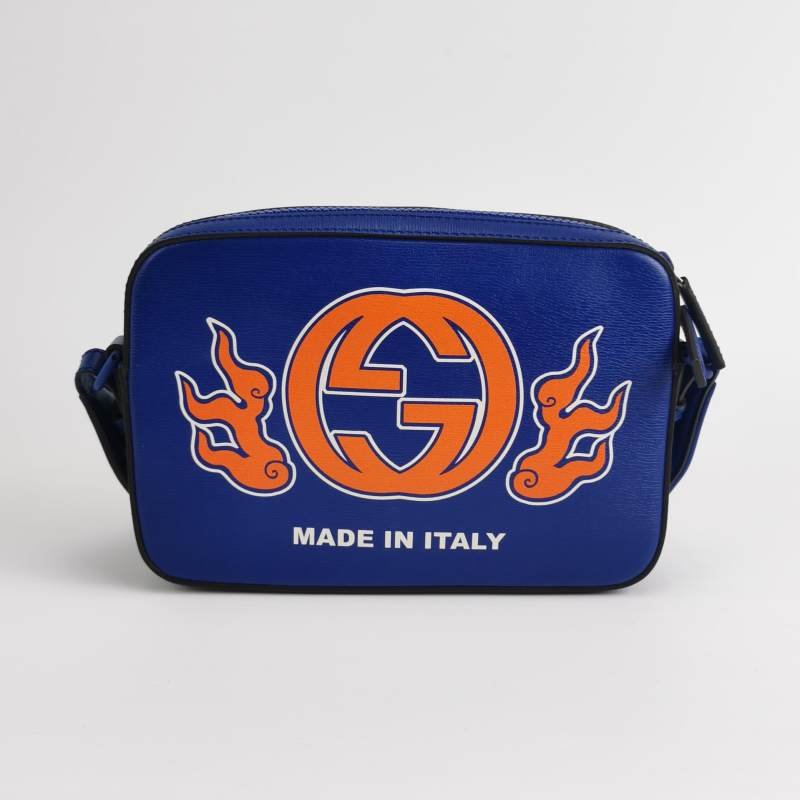 Gucci中國新年系列牛皮拼色字母logo單肩包-4