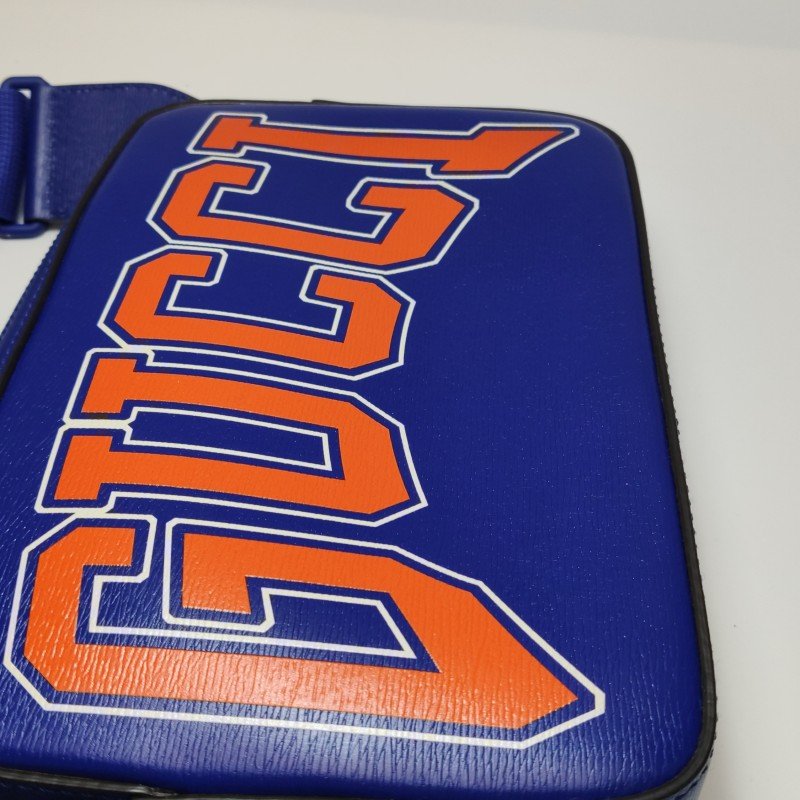 Gucci中國新年系列牛皮拼色字母logo單肩包-12