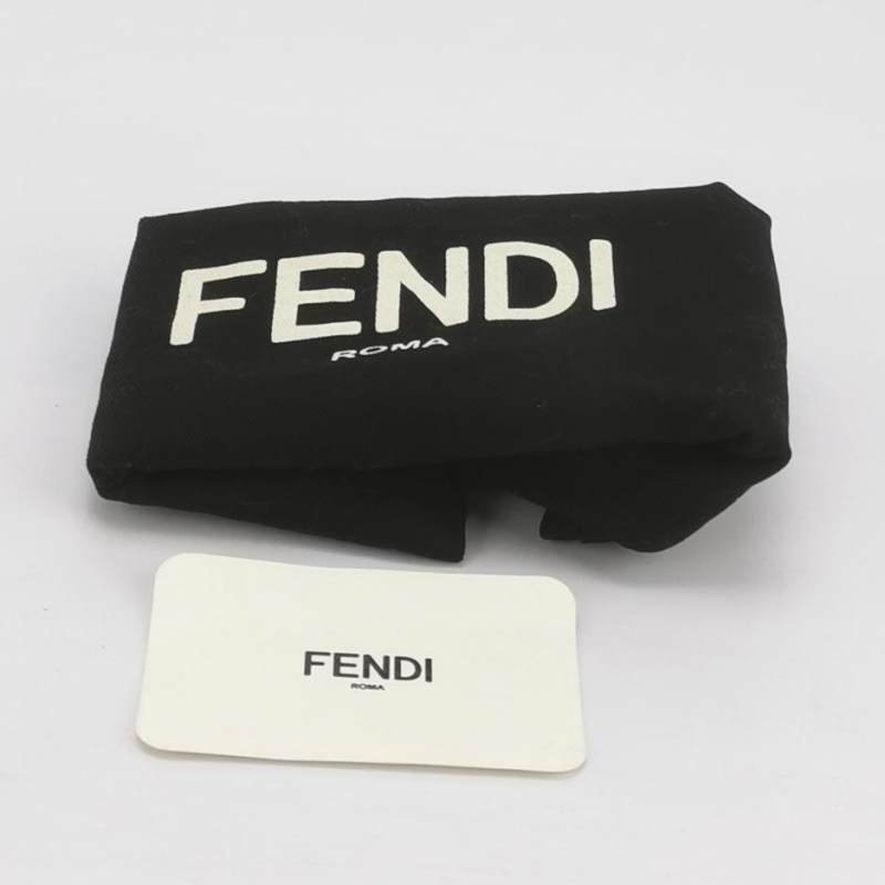 Fendi Karligraphy漆皮純色花體雙Flogo斜挎包單肩包-8