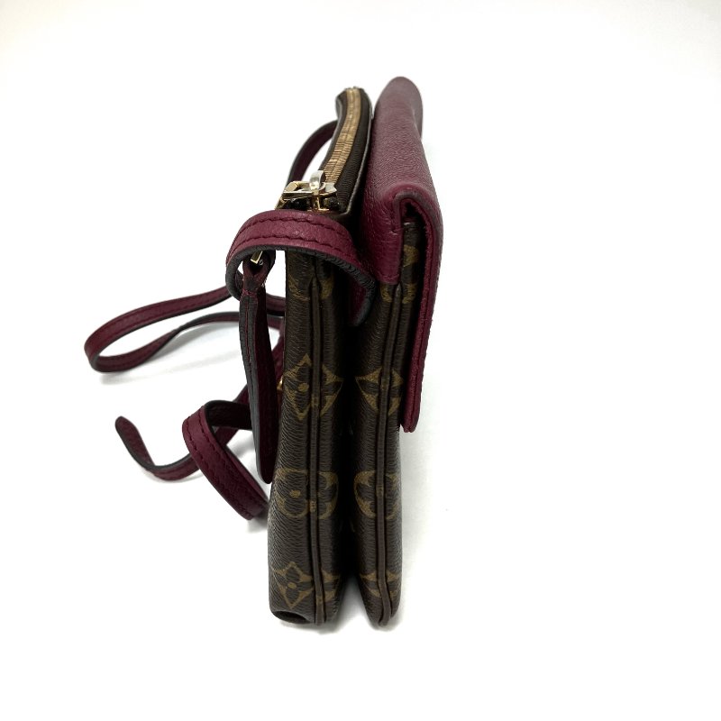 △ Louis Vuitton 路易威登 Twinset Twice Brown, Purple Red Calfskin, Coated Canvas Monogram Cross-body Bag M50183 啡色, 紫紅色小牛皮, 塗層帆布經典花紋斜背袋 M50183 -257024542-3