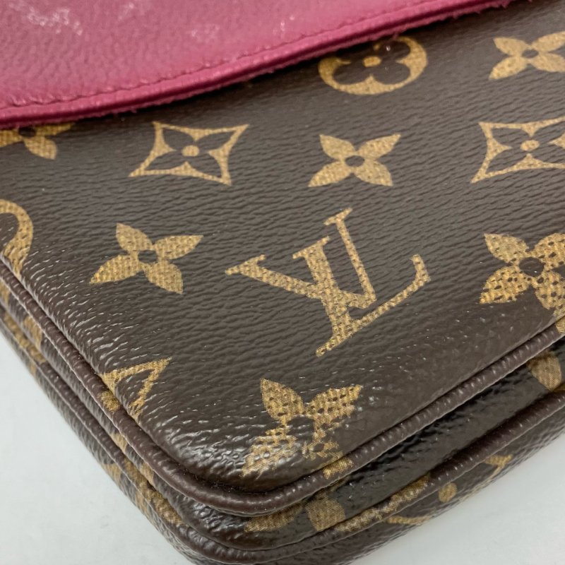 △ Louis Vuitton 路易威登 Twinset Twice Brown, Purple Red Calfskin, Coated Canvas Monogram Cross-body Bag M50183 啡色, 紫紅色小牛皮, 塗層帆布經典花紋斜背袋 M50183 -257024542-12