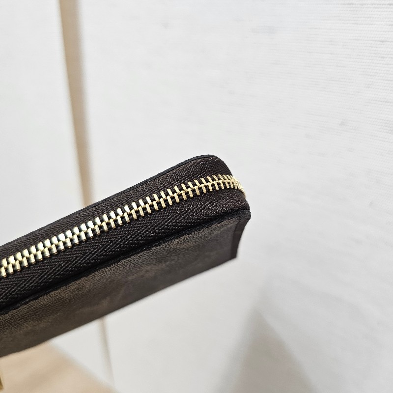 [LV銷量排名品項❣️] LV老花金釦拉鏈零錢卡包-3