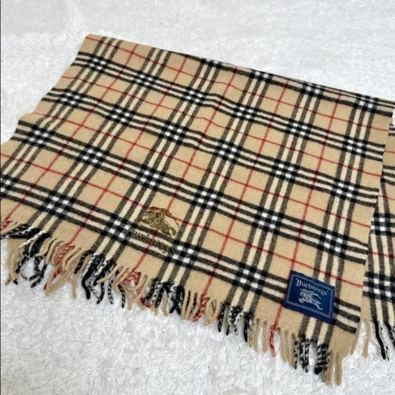 Burberry 經典格紋駝色披肩-3