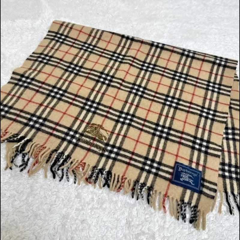 Burberry 經典格紋駝色披肩-7