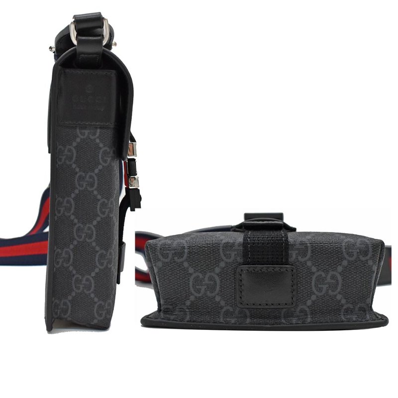 【門市全新現貨】GUCCI GG Supreme PVC 塗層帆布皮革手機包斜背包肩背包 (附原廠防塵袋)-1