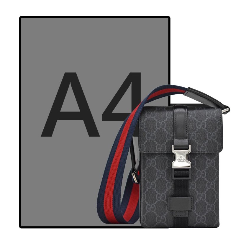 【門市全新現貨】GUCCI GG Supreme PVC 塗層帆布皮革手機包斜背包肩背包 (附原廠防塵袋)-5