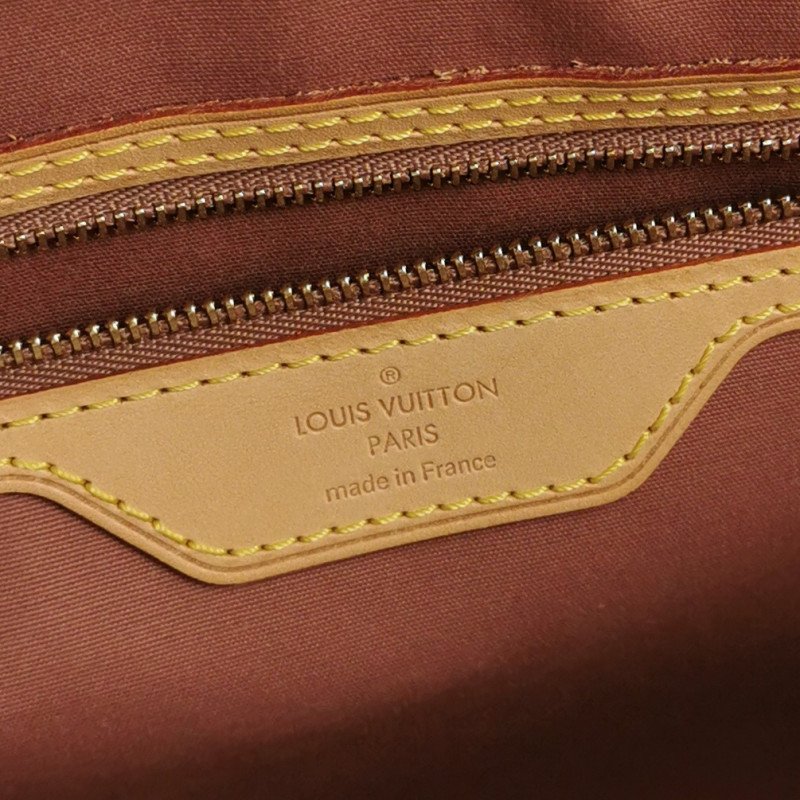 Louis Vuitton(LV)Brea醫生包中號植鞣革漆皮純色老花鉚釘裝飾單肩包-7