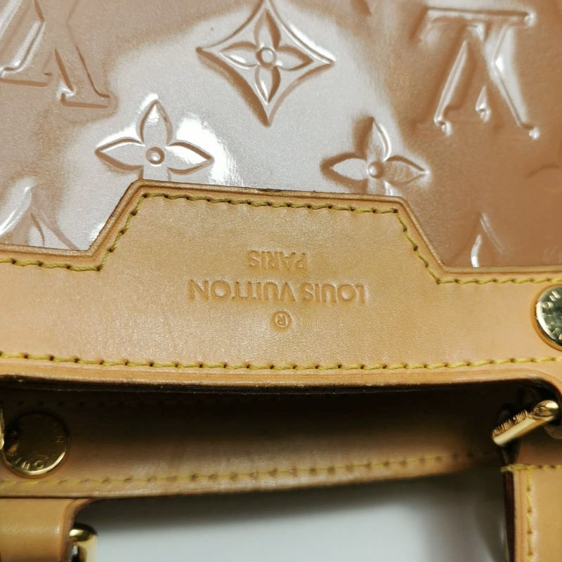 Louis Vuitton(LV)Brea醫生包中號植鞣革漆皮純色老花鉚釘裝飾單肩包-18