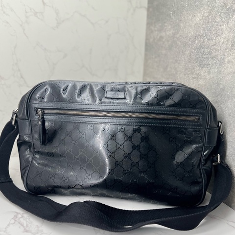 💗香緹國際精品💗 706 Gucci 亮面黑老花肩背包