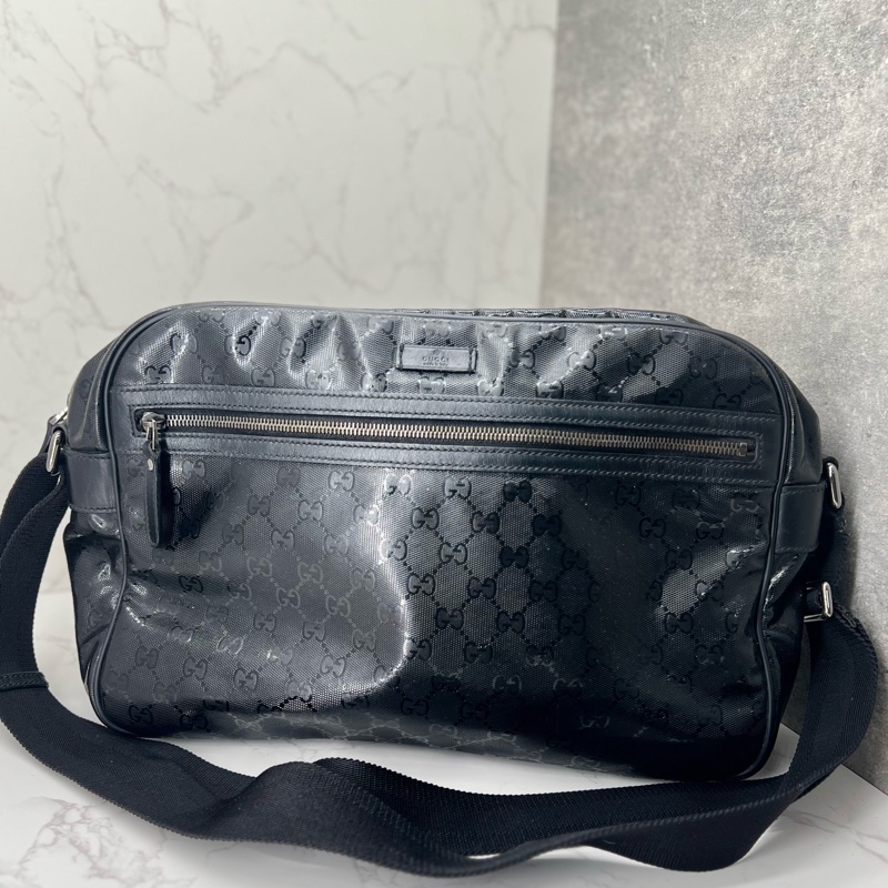 💗香緹國際精品💗 706 Gucci 亮面黑老花肩背包-0
