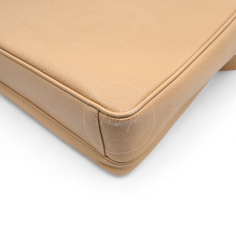 [Pre-owned] Chanel Beige Caviar CC Tote Bag-14