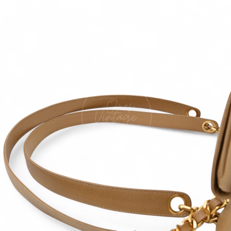 [Pre-owned] Chanel Beige Caviar CC Tote Bag-32