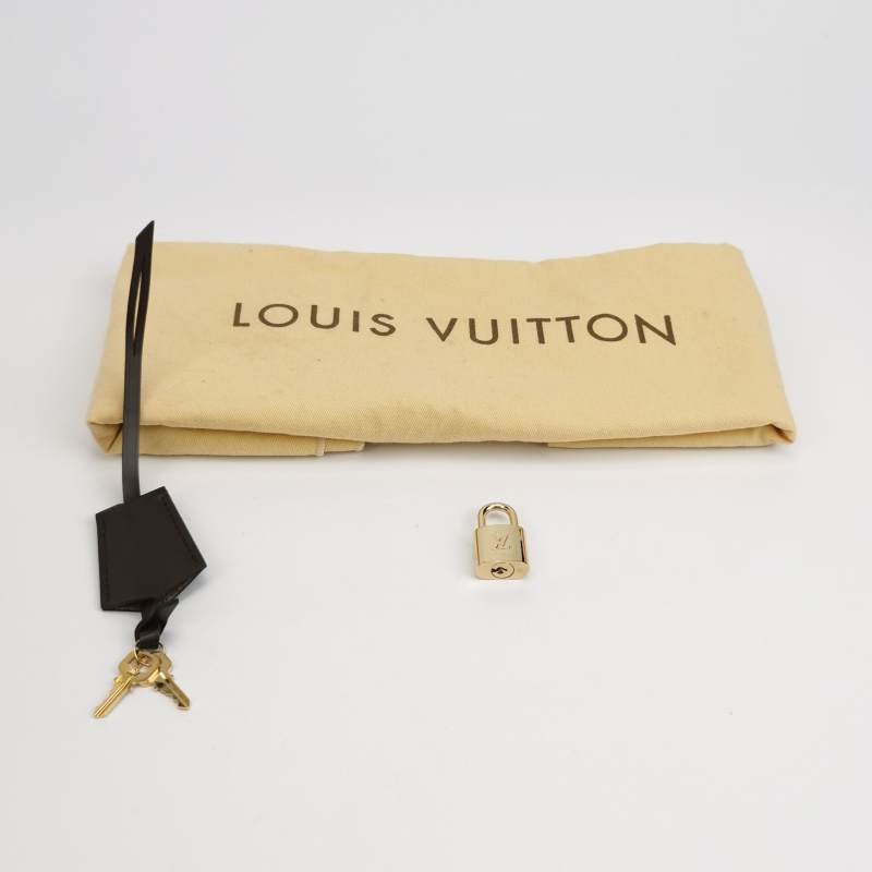 Louis Vuitton(LV)Verona中號牛皮拼色棋盤格logo徽標飾邊托特包單肩包-8