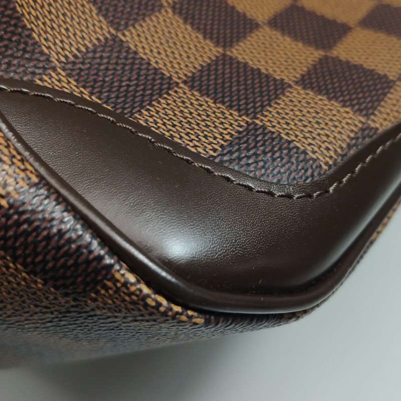 Louis Vuitton(LV)Verona中號牛皮拼色棋盤格logo徽標飾邊托特包單肩包-16