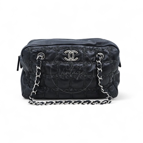 [Pre-owned] Chanel Tweed On Square Stitch Bubble Bag