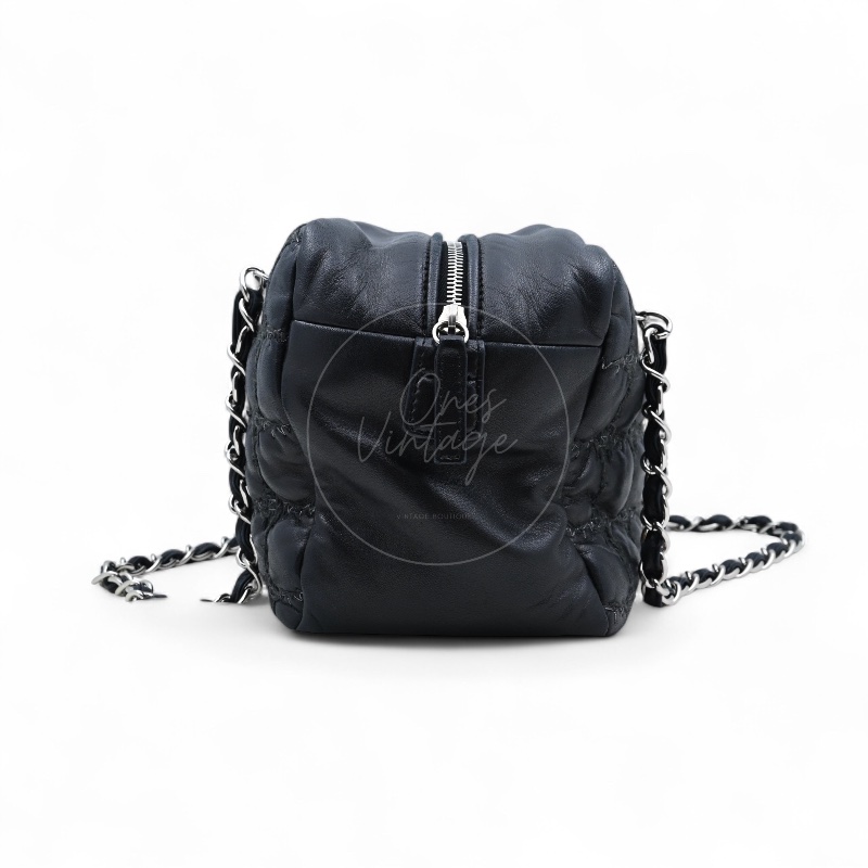 [Pre-owned] Chanel Tweed On Square Stitch Bubble Bag-1