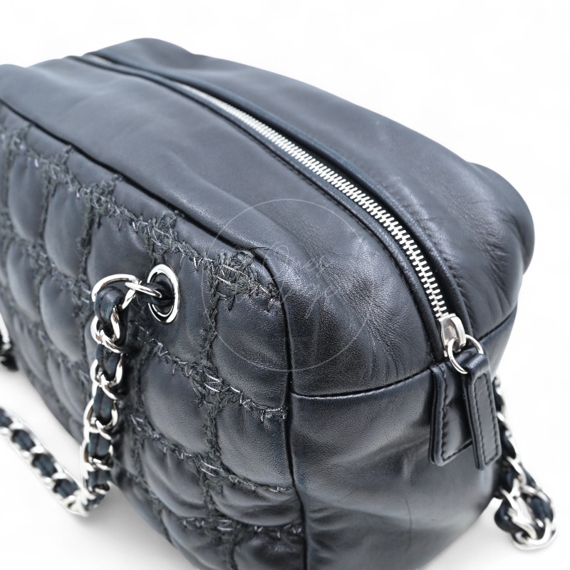 [Pre-owned] Chanel Tweed On Square Stitch Bubble Bag-5