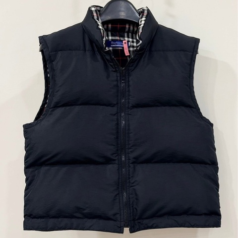 BURBERRY 藍標 兩面穿格紋羽絨背心
