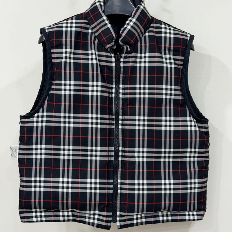 BURBERRY 藍標 兩面穿格紋羽絨背心-2