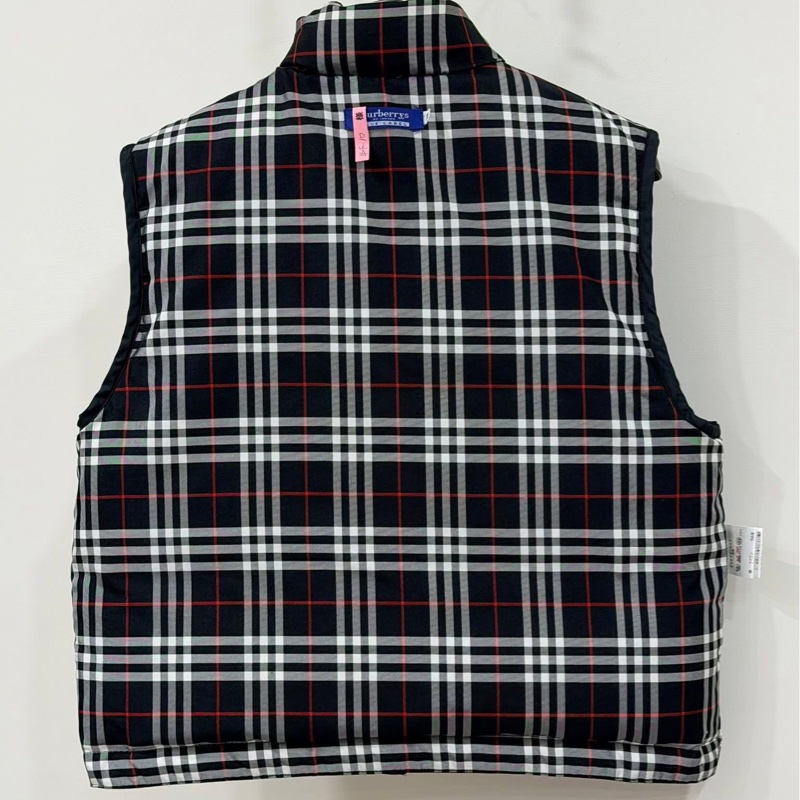 BURBERRY 藍標 兩面穿格紋羽絨背心-3