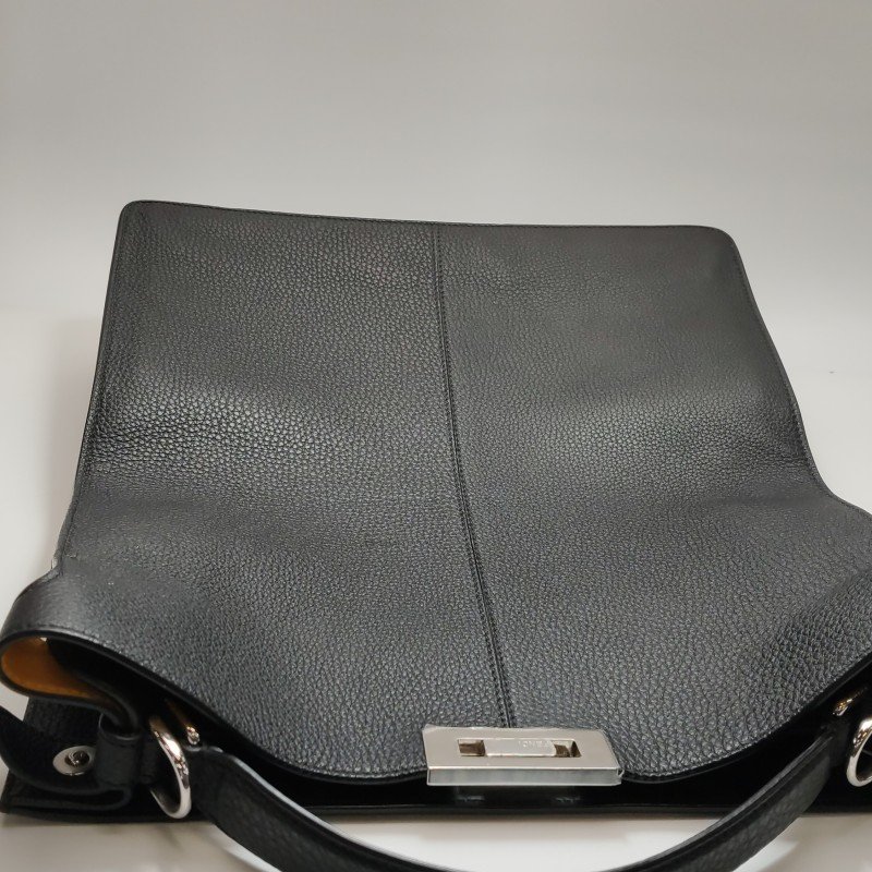 Fendi Peekaboo躲貓貓牛皮純色扭鎖子母包斜挎包單肩包-13