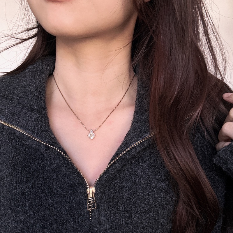 Christian Dior 迪奧 萊茵石梨形項鏈 頸鏈-1