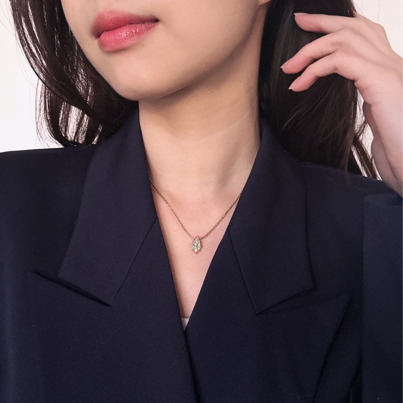 Christian Dior 迪奧 萊茵石梨形項鏈 頸鏈-2