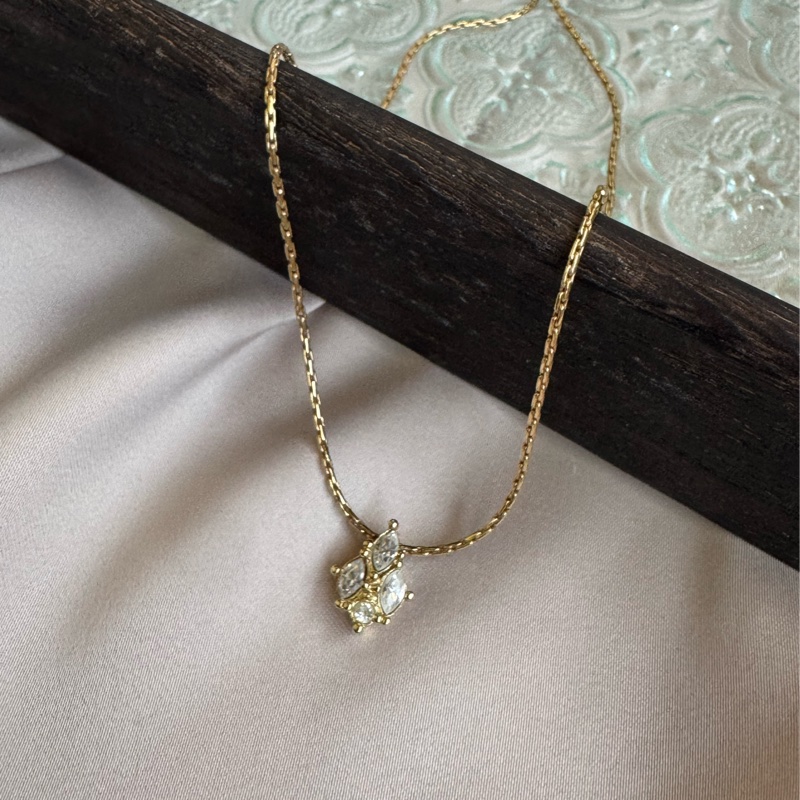 Christian Dior 迪奧 萊茵石梨形項鏈 頸鏈-3