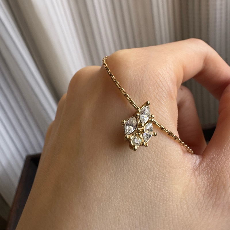 Christian Dior 迪奧 萊茵石梨形項鏈 頸鏈-4