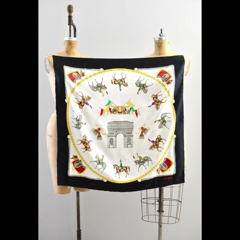 celine凱旋門騎士絲巾