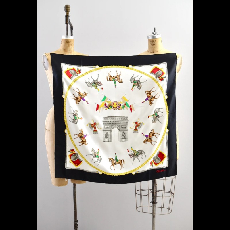 celine凱旋門騎士絲巾-0