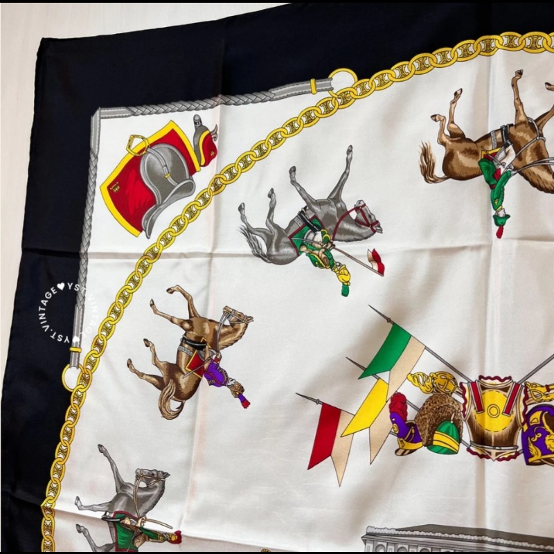 celine凱旋門騎士絲巾-3