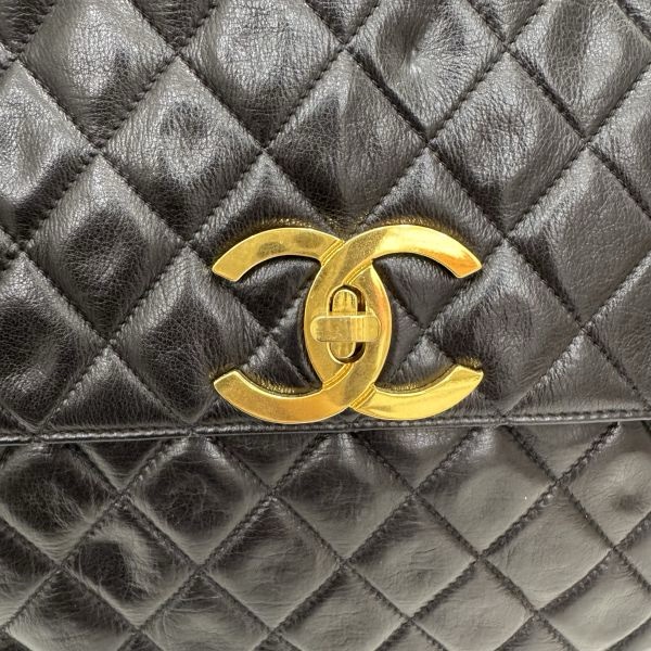Chanel 手提 黑色公事包 大容量 皮革 二手 中古vintage-10