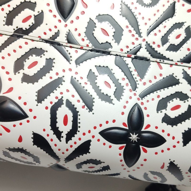 Louis Vuitton(LV)Twist中號牛皮紅點印花LV旋轉鎖扣斜挎包-17