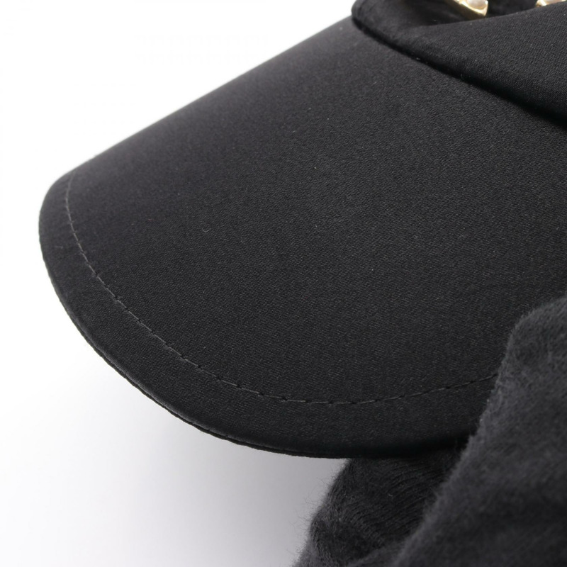 香奈兒 COCO 標誌黑色絲綢女帽（二手）-8