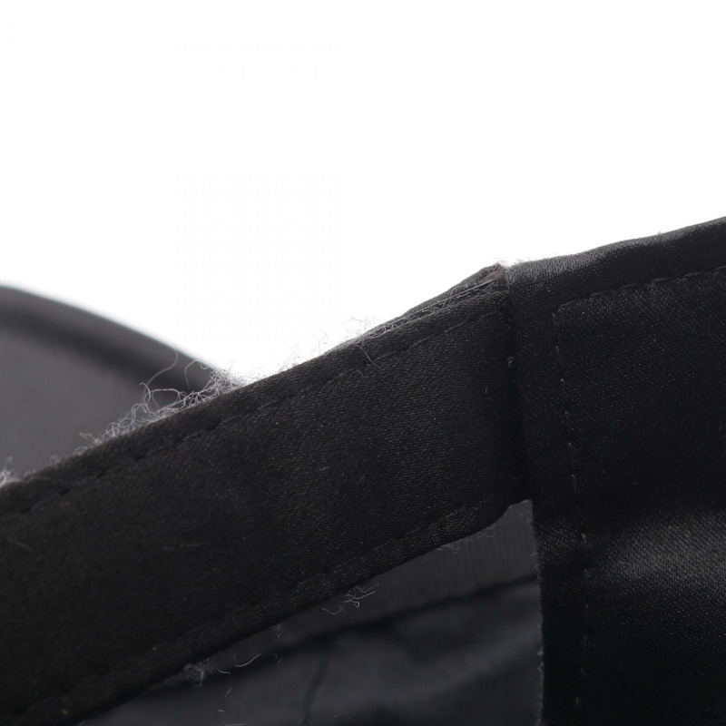 香奈兒 COCO 標誌黑色絲綢女帽（二手）-10