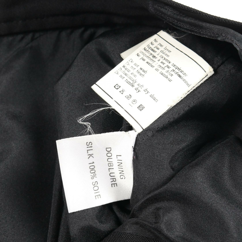 香奈兒 COCO 標誌紐扣半身裙 P04919 羊毛黑色二手女款 38 碼-6