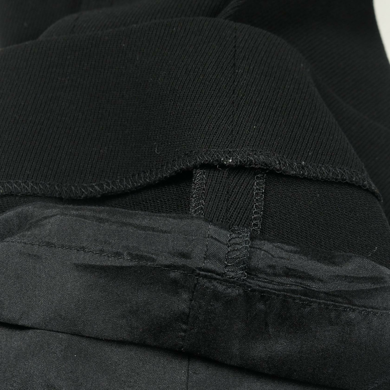 香奈兒 COCO 標誌紐扣側邊 logo 長褲 P05760 羊毛黑色二手女裝 #38-7