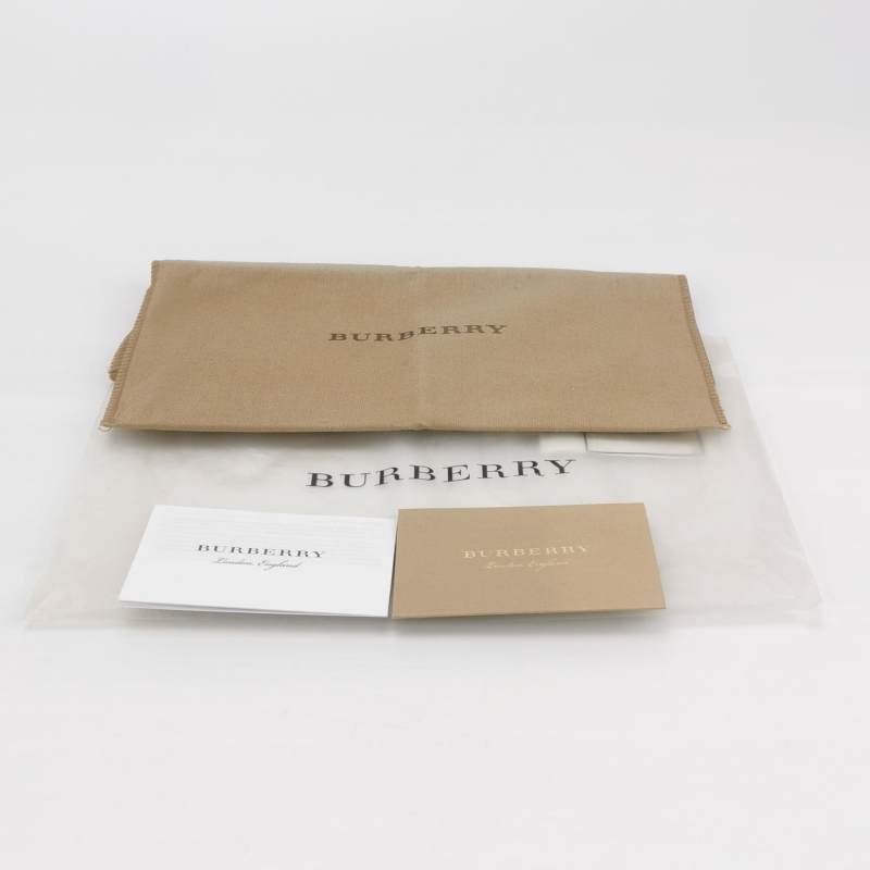 Burberry牛皮帆布拼色格紋字母Logo錢包-7