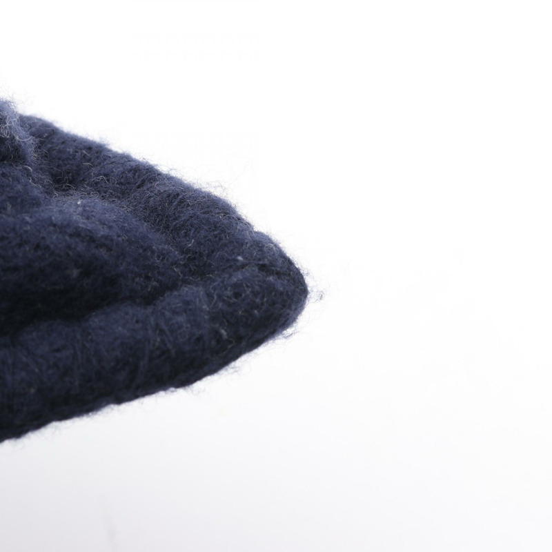 愛馬仕 Avalon 3 PM 羊毛羊絨靠墊枕,海軍藍,二手女款-5