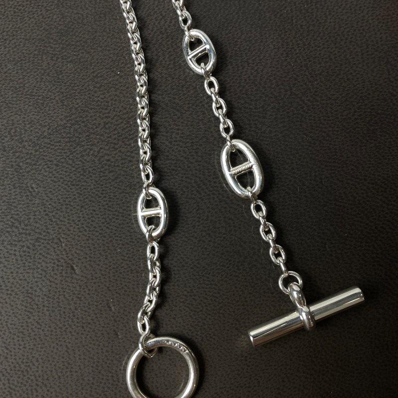 現貨 Hermes純銀豬鼻子鏈-2