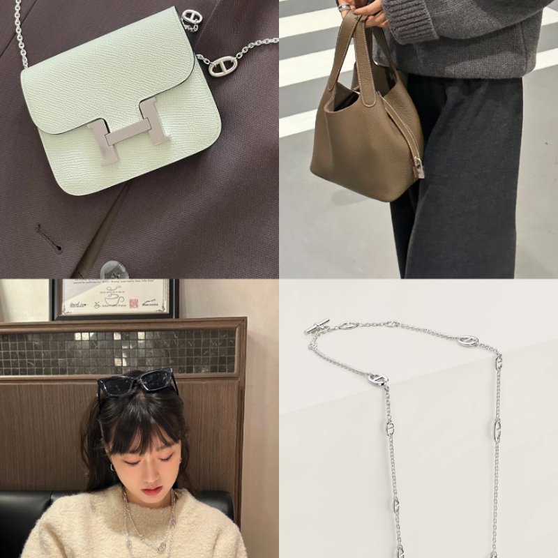 現貨 Hermes純銀豬鼻子鏈-8