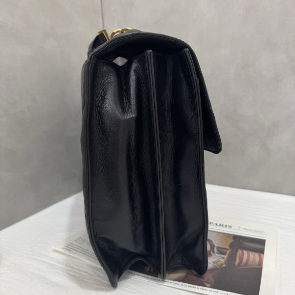Chanel 手提黑色公事包 辦公包 大容量 vintage 中古 二手-7