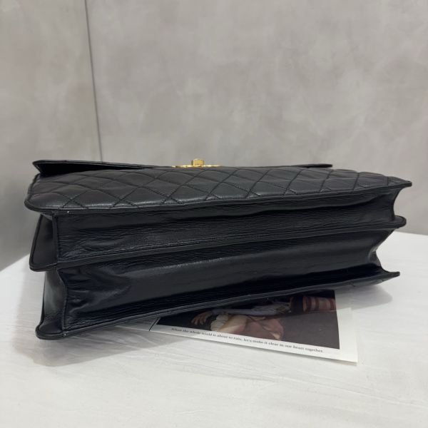 Chanel 手提黑色公事包 辦公包 大容量 vintage 中古 二手-8