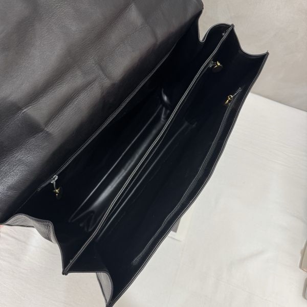 Chanel 手提黑色公事包 辦公包 大容量 vintage 中古 二手-11