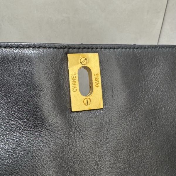 Chanel 手提黑色公事包 辦公包 大容量 vintage 中古 二手-12